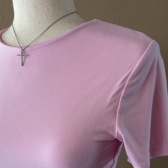 Buttery soft double layered short sleeve fitted top - Picture 5 of 7